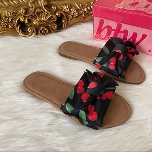 By The Way BTW Maintain Cherry Bow Sandals